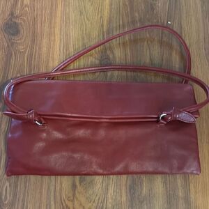Gianni Chiarini made in Italy red leather small handbag initials b.r